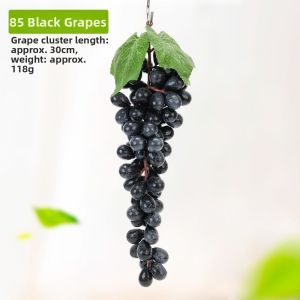 NOBLELYN Simulation Artificial Grapes Bunches Green Grass Decorative Fake Fruits Decorations Realistic Artificial Faux Fruits Table Decoration