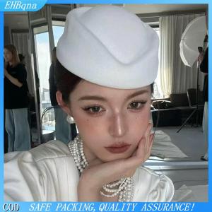 COD Mũ beret Mũ hãng hàng không tiếp viên hàng không mũ cổ điển mũ đen phẳng đầu mũ tóc Clip Phụ kiện tóc