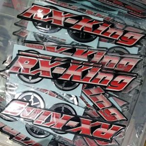 SEPASANG EMBLEM STIKER TIMBUL YAMAHA RX KING