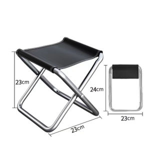 Melo home Portable Folding Stool Camping Stool Mini Size Camping Stool Aluminum Alloy Folding Stool