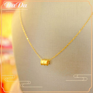 สร้อยคอทองคำบริสุทธิ์ 18k Saudi สำหรับผู้หญิงสร้อยคอจี้เอวเล็กสำหรับภรรยา