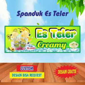 Banner Spanduk Es Teler Alpukat Nangka Bisa Request Desain