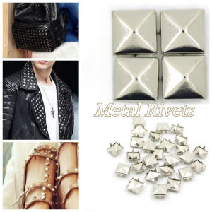 100 pcs/pack Studs 4 Claws Sewing Decor Square Rivets Metal Brass Nail Square Spikes 8/10mm