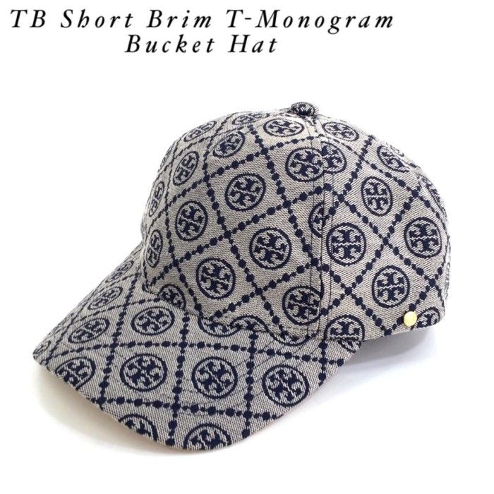 T Monogram Tory Burch Sun Hat Topi Tory Burch Short Brim T