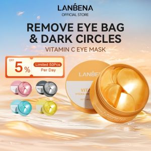 LANBENA Eye Mask Anti-Aging Collagen Eye Patch Vitamin C Eyemask 24k Gold Eye Mask Eyebags Remover Under Eye Mask Retinol Eye Patches For Sleeping Dark Circles Removal Eyes Mask Brighten Eye Care Skin Care 60pcs