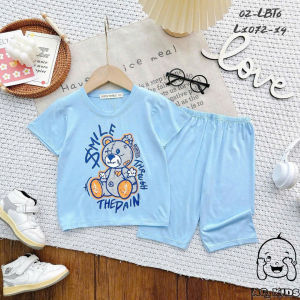 [BÉ𝟖-𝟑𝟎𝐤𝐠] Bộ Quần Lửng Áo Ngắn Bé Trai Vải Thun Lạnh Mềm Mát Hàng Chính hãng Minlybaby - Unibaby Store - LBT3