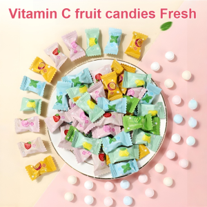 Vitamin C Fruit Candies Fresh Breath Delicious Healthy Mixed Flavor Candy Halloween Candy Holiday Gifts