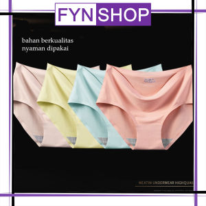 Fyngalery ♛ UWR14 Celana Dalam Wanita Seamless Ice Silk Mid Waist CD Seamless CD Murah