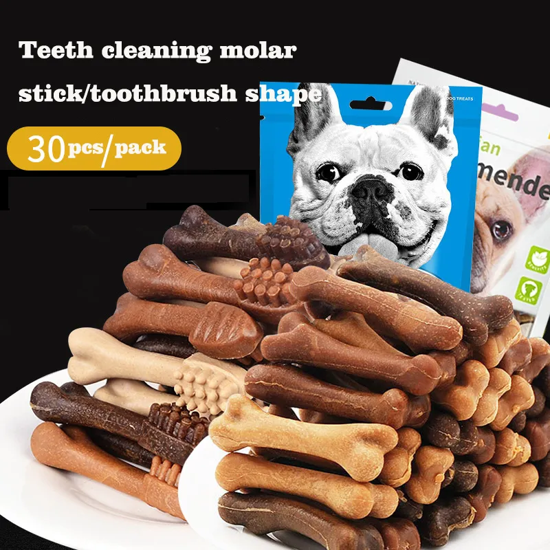 30Pcs/Pack Pet Treats Pet Molar Stick Dog Puppy Teeth Cleaning