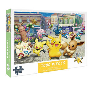 Tranh ghép hình 1000 mảnh hoạt hình Pokemon Pikachu đồ chơi giáo dục dành cho người lớn và trẻ em
