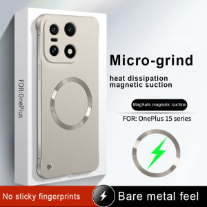 UltraThin Metallic Paint PC For Magsafe Magnetic Phone Case For OnePlus 15 13 12 T V Ace 5 3 2 Pro Wireless Charge Frosted Cover