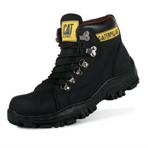 Sepatu Safety Boots Original Pria Caterpillar Hydrolic Ujung Besi Proyek Touring Hiking Ujung Besi Proyek Septy Shoes Pria Wanita Kulit