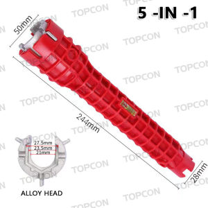 Topcon Single Multifunctional 8 In 1 Sink Wrench Tool Basin Faucet Anti-slip Plumbing Tools Repair And Removal