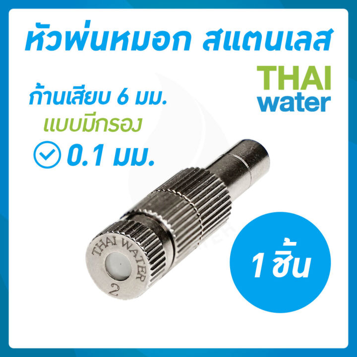 หัวพ่นหมอกสแตนเลส 0.1 มม. แบบมีกรอง (ไม่เปียก)