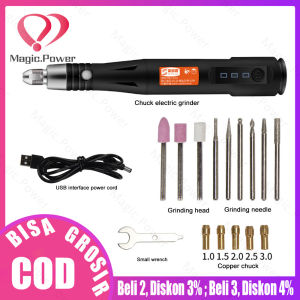 Alat Pen Bor Grinder Elektrik Mini Pengukir dengan 3 Mode Kecepatan Pena Ukir Listrik Mini 15000RPM Genggam Pena Ukir Listrik Mini 30W 5V USB Dapat Diisi Ulang Pena Pengukir DIY Alat Poles Gerinda dengan Alat Bor Putar