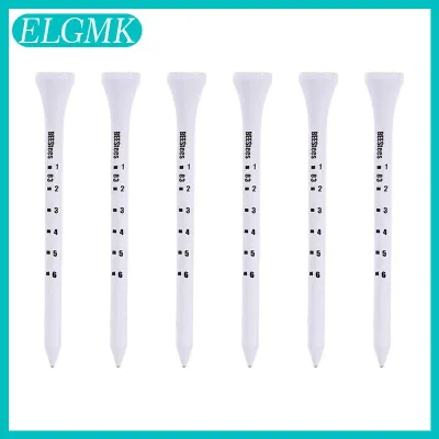 ELGMK 50PCS Professional Golf Tees 83mm White Golf Wood Tee Scale Golf Tees