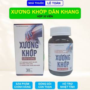Viên uống Xương Khớp Dân Khang hộp 30 viên hỗ trợ mạnh gân cốt giảm đau nhức vai gáy cột sống