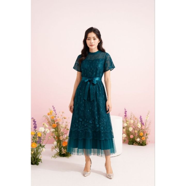 dress bridesmaid modern A-Line Ankle Length Satin Wedding Guest Dress COCOMELODY CG0311, Burnt Orange