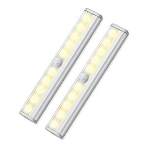 Motion Sensor LED Lights 10 LED Operated Motion Light Magnetic Night Light Bar for Kitchen Cabinet Closet