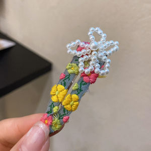 กิ๊บหนีบผม ประดับไข่มุก ดอกไม้ ที่มีสีสัน ย้อนยุค หวาน สไตล์เกาหลี แฟชั่นสําหรับผู้หญิง 2024ใหม่ Culolo