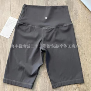 Original Label lulu Same style yoga shorts for women mid-length cycling pants high-waisted running sports fitness training outerwear