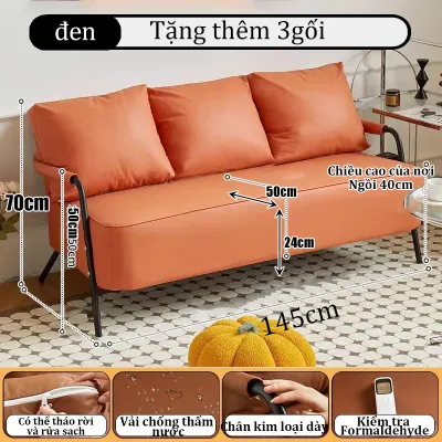 BMZAR Ghế sofa hàng thẳng đơn đôi ba người phòng khách nhỏ đơn giản giảm giá 50%