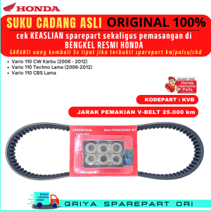 Vanbelt Vario 110 Karbu Original Honda Vanbelt Vario Techno 110 Ori Vanbelt Vario Techno 110 Karbu Asli Vanbelt set Roller Vario 110 Karbu KVB Original Roller Vario Techno 10 Karbu Original Asli Honda Genuine Part