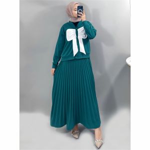 Setelan Rok Motif Pita Depan 115 NONYFASHION MT96