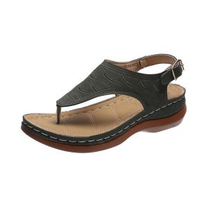 Free Shipping In-Stock WomenS Shoes New Roman Style One-Strap WomenS Sandals Size 43 Large Size Sandals