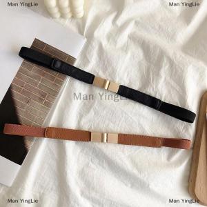 [COD] Man YingLie Leather Waistband for Women Dress Shirt Girdle Decoration Accessories Waist Seal Elastic Buckle Fashion All-match Thin Belt