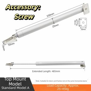 RGFV Automatic Rebound Pneumatic Door Closer Anti-Pinch Silent Buffer Automatic Buffer Mounting Screws Durable Spring Return Device Home Use