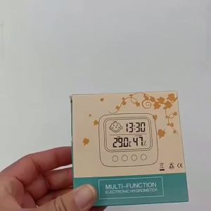 KIPRUN Digital Temperature Humidity Meter Home Indoor LCD Electronic Hygrometer Sensor Humidity Meter Hygrometer Gauge Smile Face Design with Hanging Hole