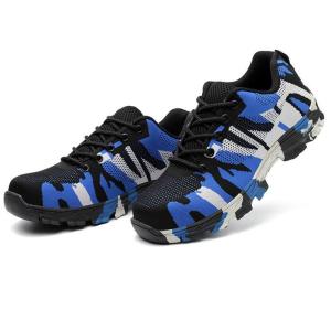 Safety shoes camouflage steel toe anti-smashing anti-puncture Non-slip Breathe freely Work shoes suitable for site climbing