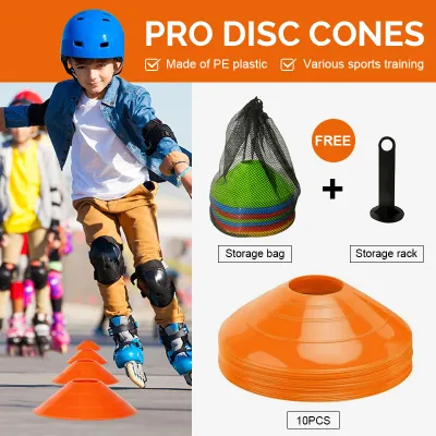 10PCS 18cm Plastic Agility Training Cone - Sports Soccer Traffic and Marker Cone Soccer Training