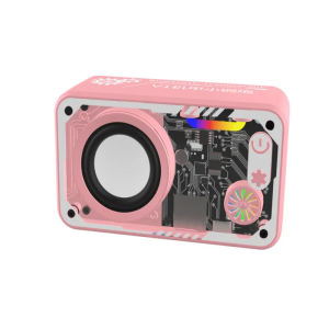 Portable Bluetooth Speaker Wireless Transparent Bluetooth Soundbar Subwoofer With Colorful Light TF Card MP3 Music Player