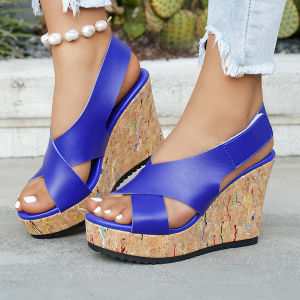 [Free Shipping] 2026 Summer Wedge Heel Sandals For Women Large Sizes 40-43 Thick-Soled Platform Sandals