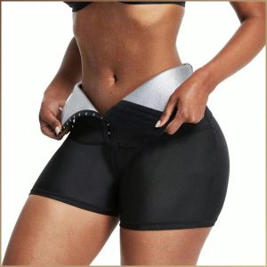 กางเกงกระชับสัดส่วน กีฬา กางเกงขาสั้นกระชับสัดส่วน หนาขึ้น เอวสูง ความสะดวกสบาย ฤดูหนาว ผ้าทางเทคนิค