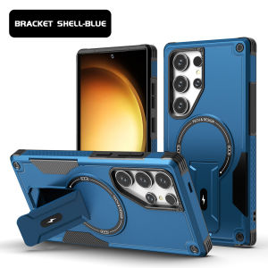 Magnetic เคส for Samsung A56 A36 A25 S25 S24 Ultra A05S A06 A16 A54 A55 พร้อมที่ยึดเคสโทรศัพท์มือถือ