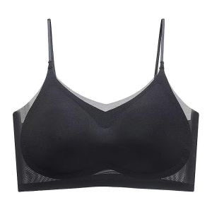 Summer Ice Silk Bra Women 0.1cm Thin Comfort Seamless Bra Sport Beauty Back Push Up Bra Lingerie