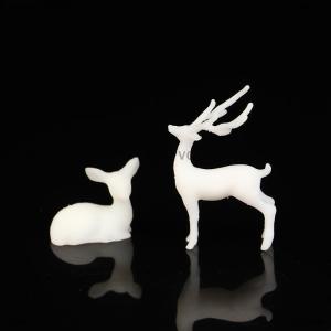 [COD] LFjAFvc 1Pc Mini Resin Deer Christmas Forest Elk White Dessert Table Decor Merry Christmas Decor For Home Kids New Year Gift