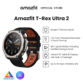 Amazfit T-Rex Ultra 2 51mm Smart Watch for Men, Dual-Band GPS, Route Import & Navigation, 6 Satellite Positioning, HRV. 