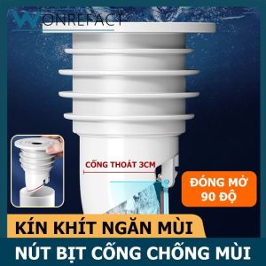 Nút Bịt Ngăn Mùi Hôi Cống Silicon Cao Cấp - Đầu Nối Ống Xả Máy Giặt Bồn Rửa Chén Chống Côn Trùng Thông Minh Van Từ Tính Khép Kín Tự Động Cắt Tùy Chỉnh Tiện Lợi Phù Hợp Mọi Kích Thước Đường Ống Thoát Nước Nhà Tắm Bếp