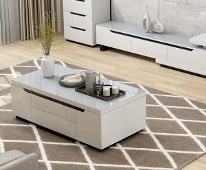 Multifunction Coffee Table Dining Table Working Study Table Combination Space Saving Table Set [Include 4 Stools] 多功能茶几咖啡桌 (21-28 Days Delivery)