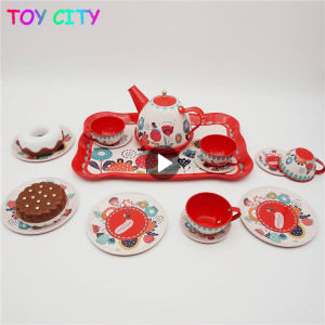 Bộ 15 Món Đồ Chơi Nhà Bếp Mini Giả Vờ Ấm Trà Kim Loại Đồ Chơi Có Nắp Đậy Mô Hình Khay Phục Vụ Đồ Chơi Giáo Dục Sớm Cho Trẻ Em Trẻ Mới Biết Đi Năm Quà Tặng Tự Làm
