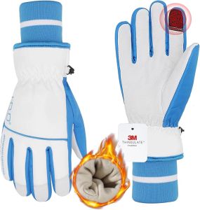 HANDLANDY Waterproof Insulated Work Gloves 3M Thinsulate Thermal Winter Gloves for Men Women Touch Screen Warm Ski Snowboard Cold Weather Gloves