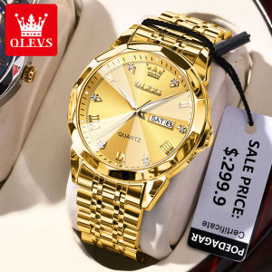 [ประกัน 1 ปี] OLEVS ของแท้ นาฬิกา ผู้ชาย สายสแตนเลส กันน้ํา สีเงิน นาฬิกาข้อมือผู้ชาย