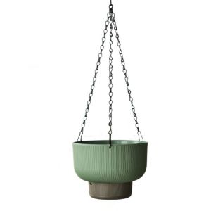 RIRIANN Thickened Self Watering Hanging Planters Drainage Chain Hooks Hanging Flower Pots Minimalist Detachable Base Suspended Basket Indoor Plants