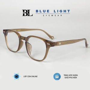 Kính Gọng Dẻo Mắt Kính Gọng Vuông Bo Tròn Chống Ánh Sáng Xanh Màu Nâu Trà Xanh Dương Đen - BLUE LIGHT