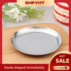 SHPYHT✨ Light Luxury Style Metal Jewelry Tray Stainless Steel Storage Tray Dormitory Cosmetics Jewelry Plate Decoration