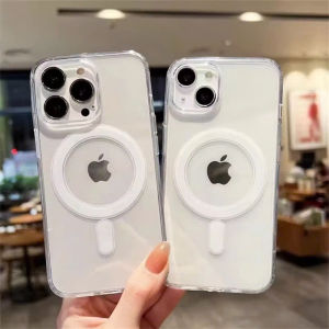 Ốp Lưng Trong Suốt Logo Magsafe Magnectic Dành Cho iPhone 15 iPhone 16